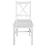 Dining Chairs 4 pcs White Pinewood 241511
