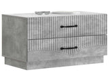 Bedside Cabinet with Drawer Concrete Grey 62 x 34.5 x 44.5 cm 895238