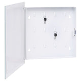 Key Box with Magnetic Board White 35x35x4 cm 322776