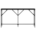 ZNTS Console Table Black Oak 140x23x75 cm Engineered Wood 871335