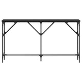 ZNTS Console Table Black Oak 140x23x75 cm Engineered Wood 871335