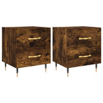 ZNTS Bedside Cabinets 2 pcs Smoked Oak 40x35x47.5 cm Engineered Wood 827271