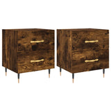 ZNTS Bedside Cabinets 2 pcs Smoked Oak 40x35x47.5 cm Engineered Wood 827271