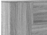 Storage Headboard with LED Grey Sonoma Engineered Wood 3418698