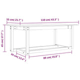 Coffee Table Black 110x55x45 cm Solid Wood Pine 822171
