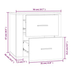 ZNTS Wall-mounted Bedside Cabinet Smoked Oak 50x36x47 cm 816861