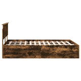Bed Frame Smoked Oak 150 x 200 cm Engineered Wood 3408659