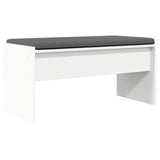 Hall Bench with Cushion White 83 x 38 x 40 cm 891552