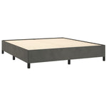 ZNTS Bed Frame without Mattress Dark Grey Super King Velvet 349885
