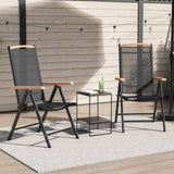 Folding Garden Chairs 2 pcs Aluminium and Textilene Black 41732
