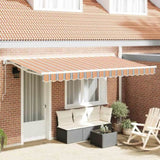 Retractable Awning Blue and Orange 400 x 200 cm 3329842