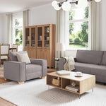 Sofa Set with Cushion 3 pcs Taupe 220 x 78 x 84 cm Fabric 3324615