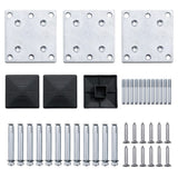 Fence Panel Set WPC 353x105 cm Black 3070447