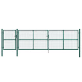 Mesh Garden Gate Green 500x125 cm Galvanised Steel 154540