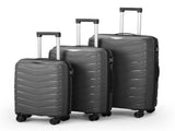 V-shaped stripe 3-in-1 PP trolley case 20in 24in 28in PP iron trolley classic color - dark gray 95635181