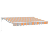Retractable Awning Blue and Orange 350 x 200 cm 3329698