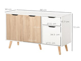 Sideboard Floor Standing Storage Cabinet with Drawer for Bedroom, Living Room, Home Office, Natural T3398P344650