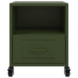 ZNTS Bedside Cabinets 2 pcs Olive Green 36x39x43.5 cm Steel 846713