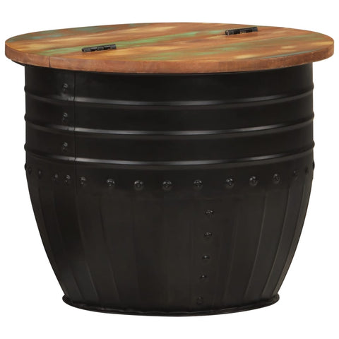 Coffee Table Black 50x39.5 cm Solid Wood Reclaimed 351752
