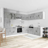 14 Piece Kitchen Cabinet Set "Kalmar" Concrete Grey Engineered Wood 3314975
