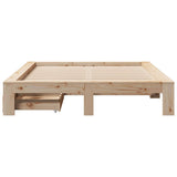 Bed Frame without Mattress 150x200 cm King Size Solid Wood Pine 3308996