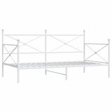 Day Bed without Mattress White 100x190 cm Steel 4104683