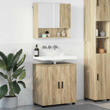 Bathroom Furniture Set 2 pcs Sonoma Oak Engineered wood & Metal 3392935