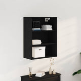 Hanging Wall Cabinet Wall-mounted Black Oak 69.5 x 32.5 x 90 cm 862794