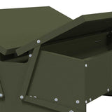 Chicken Treadle Feeder Olive Green 75 x 53 x 20.5 cm 874676
