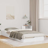Bed Frame White 90 x 220 cm Solid Pine Wood 873413