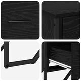 Chest of Drawers 2 pcs Black Oak 91 x 35.5 x 74.5 cm 3365605