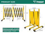 Metal Expandable Barricade, 23 Feet Retractable Fence Outdoor, Mobile Safety Barrier Gate, Easily 28674322