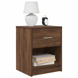 Bedside Cabinets 2 pcs with Drawer Brown Oak 40x34x50 cm 858780