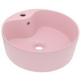 Luxury Wash Basin with Overflow Matt Pink 36x13 cm Ceramic 147032