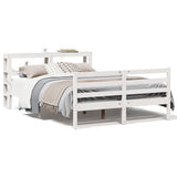 Bed Frame without Mattress White 120x200 cm Solid Wood Pine 3305825