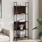 Bookshelf 5-Tier Brown Oak 60.5x24x166.5 cm Engineered Wood 838867