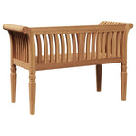 Garden Bench Brown 127.5 x 52 x 80 cm Solid teak wood 42006347
