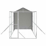 Outdoor Dog Kennel with Roof Silver 2x6x2.5 m Galvanised Steel 3190475