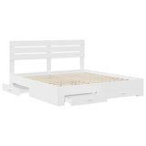 Bed Frame with Drawer with Headboard Manual Engineered Wood 3411614