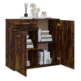 Sideboard Smoked Oak 80x36x75 cm Engineered Wood 815489