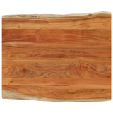 Table Top 90x80x2.5 cm Rectangular Solid Wood Acacia Live Edge 370627