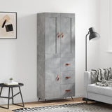 Highboard Concrete Grey 69,5x34x180 cm Engineered Wood 3199789