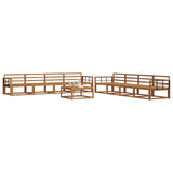 Outdoor Sofa Set 9 pcs Natural Solid Acacia Wood 3367377