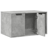 Cat Litter Box Enclosure Concrete Grey 80x50x45 cm Engineered Wood 857736
