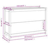 Garden Raised Bed White 119.5x40x78 cm Solid Wood Pine 825290