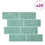 Decorative Stickers 20 pcs Grey Green 29 x 21 cm 42046151