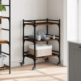 Kitchen Trolley Smoked Oak 50x35x75.5 cm Engineered Wood 842348