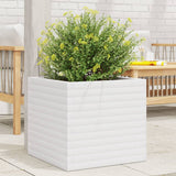 Garden Planter White 50x50x46 cm Solid Wood Pine 3282405
