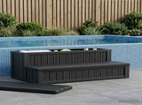 Hot Tub Step with Storage 2-Step Black 93 x 57 x 35 cm PP 42045238