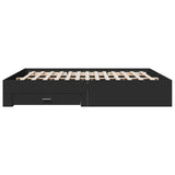 Bed Frame with Drawers without Mattress Black 200x200 cm 3280357